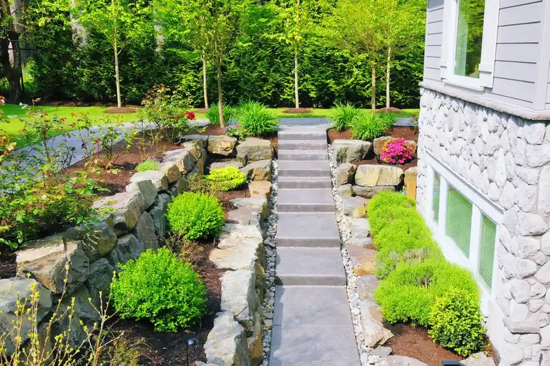 A team installing a new landscape in Clayton Valley Highlands, Concord, CA 94521.